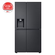 Voorkant van 628L Amerikaanse koelkast Zwart | ThinQ™ | Uvnano™ | FRESH Converter™ - GSLE91EVAC